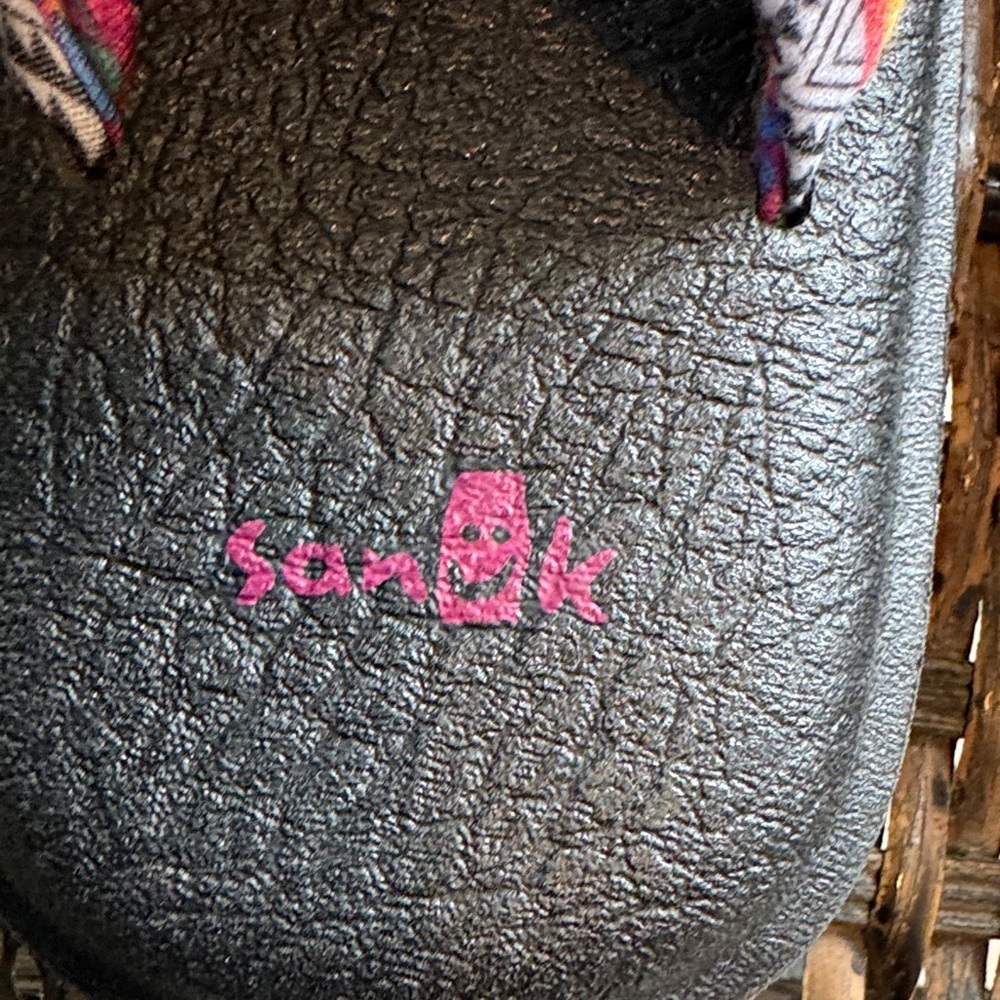 Sanuk Yoga Sling 2 tribal colorful‎ flip-flop women’s size 8 - Picture 5 of 6